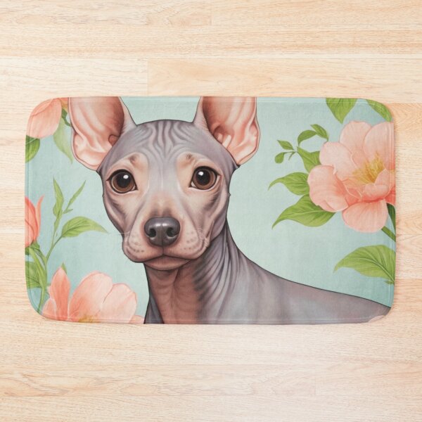 Item preview, American Hairless Terrier Floral Painting Art designed and sold by TheAnimalZ00.