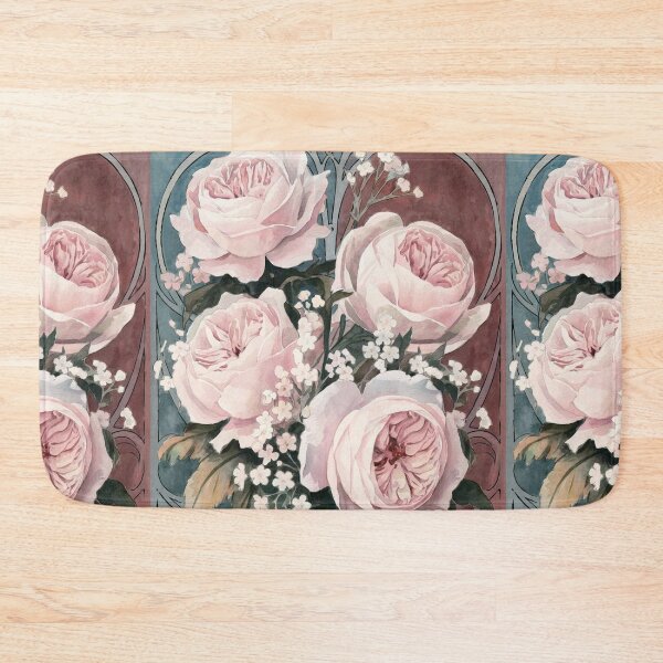 Item preview, Pink and Blue Cabbage Rose Vintage Beauty designed and sold by SloganExpress.