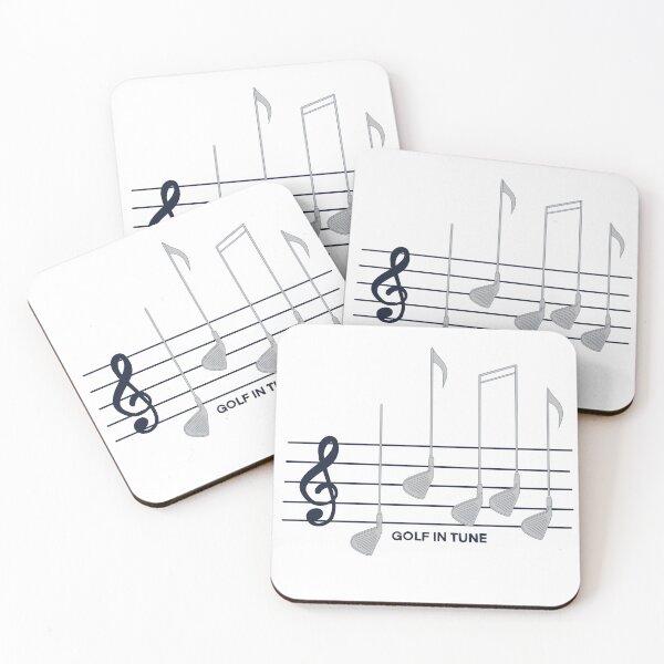 Item preview, Golf in tune golf club music five-line staff stave musical note designed and sold by WowCustomDesign.