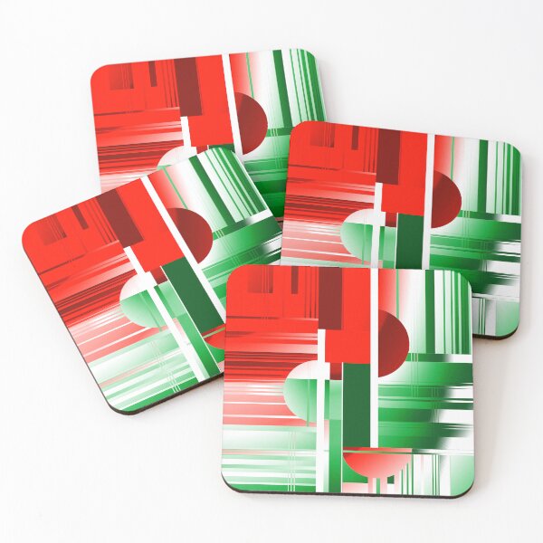 Item preview, Modern Christmas Geometric Red White and Green designed and sold by Sharon Schwalbe.