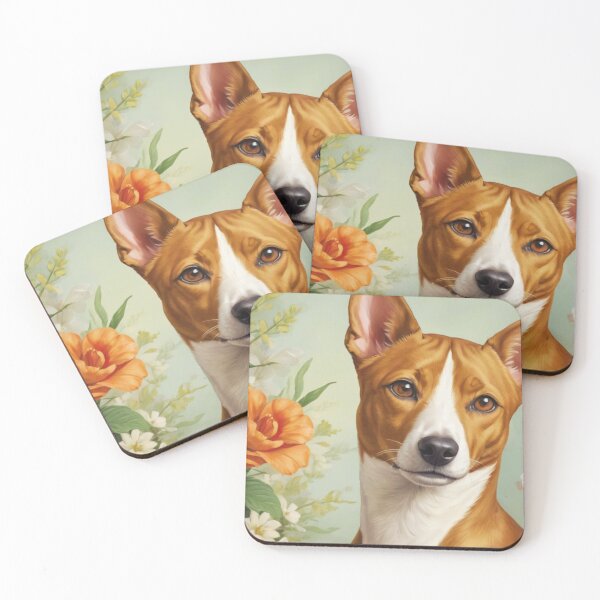 Item preview, Basenji Floral Painting Art designed and sold by TheAnimalZ00.