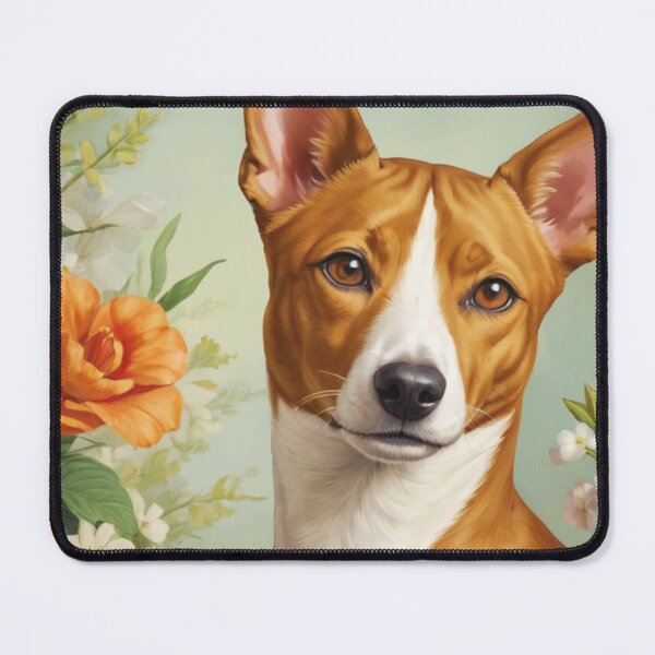 Item preview, Basenji Floral Painting Art designed and sold by TheAnimalZ00.