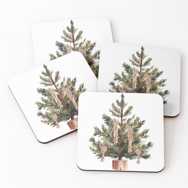 Item preview, Boho style Christmas tree clipart designed and sold by IdeaND.