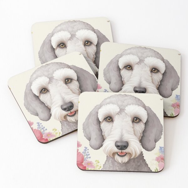 Item preview, Bedlington Terrier Floral Painting Art designed and sold by TheAnimalZ00.