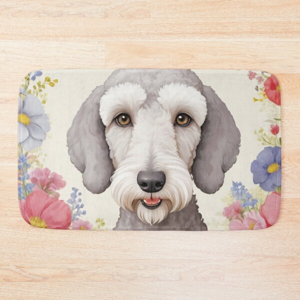 Item preview, Bedlington Terrier Floral Painting Art designed and sold by TheAnimalZ00.