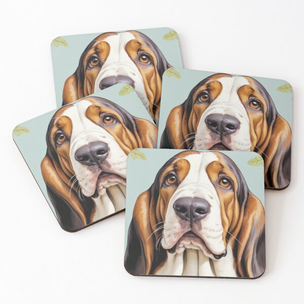 Item preview, Basset Hound Floral Painting Art designed and sold by TheAnimalZ00.