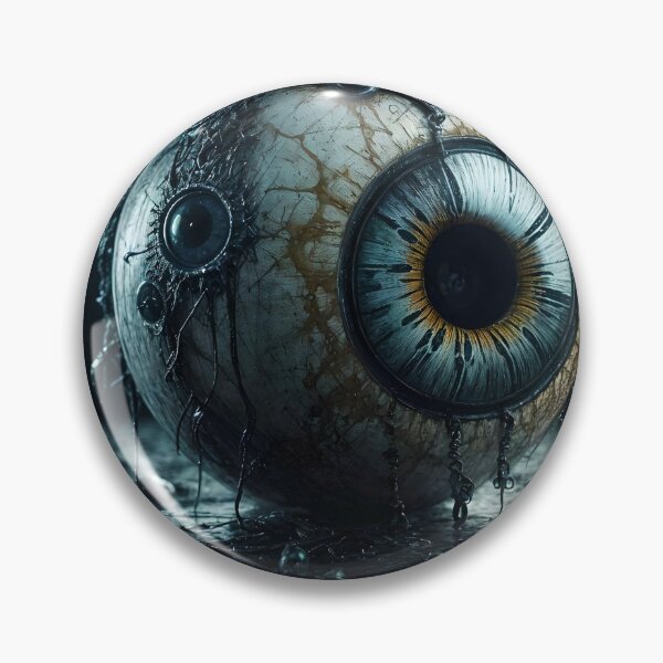 Item preview, Eerie Eyeball with Black Ink Macabre Art designed and sold by koreatvtea.