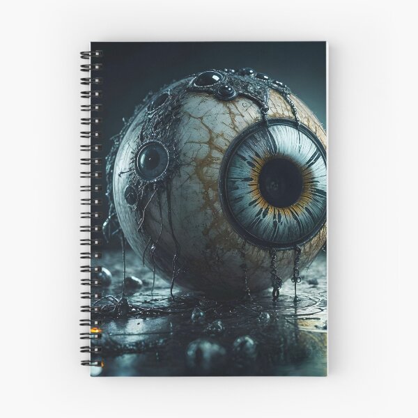 Item preview, Eerie Eyeball with Black Ink Macabre Art designed and sold by koreatvtea.