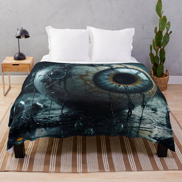 Item preview, Eerie Eyeball with Black Ink Macabre Art designed and sold by koreatvtea.