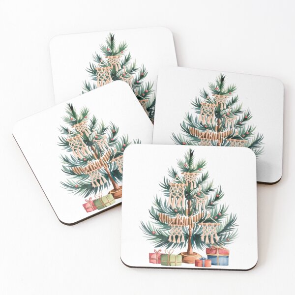 Item preview, Boho style Christmas tree clipart designed and sold by IdeaND.