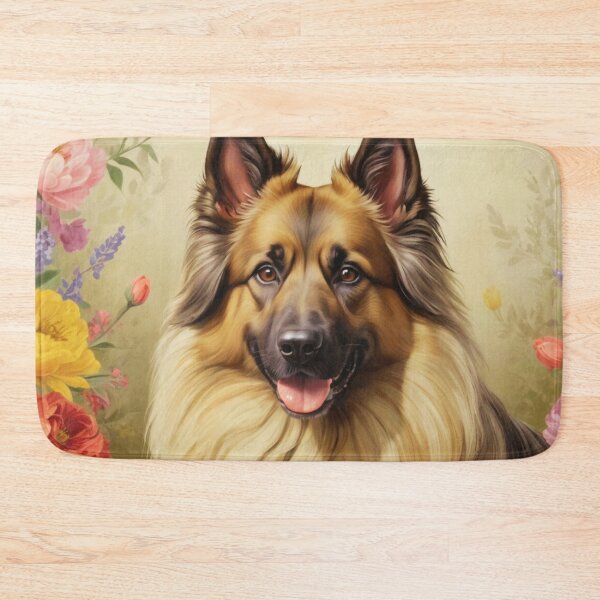 Item preview, Belgian Tervuren Floral Painting Art designed and sold by TheAnimalZ00.