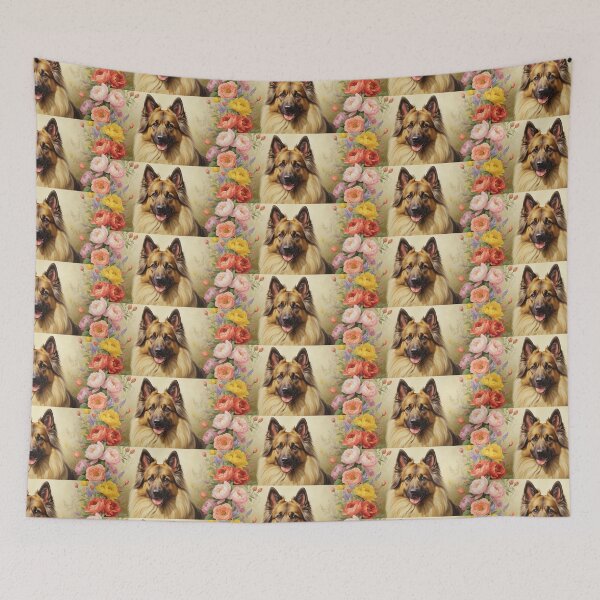 Item preview, Belgian Tervuren Floral Painting Art designed and sold by TheAnimalZ00.