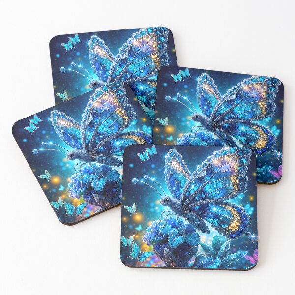Item preview, Delicate Blue Crystal Butterfly on Flower designed and sold by koreatvtea.