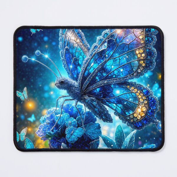 Item preview, Delicate Blue Crystal Butterfly on Flower designed and sold by koreatvtea.