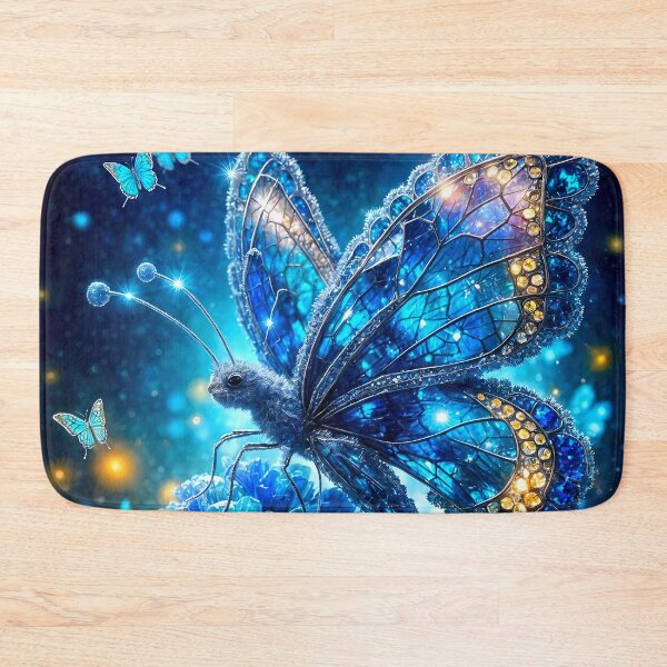 Item preview, Delicate Blue Crystal Butterfly on Flower designed and sold by koreatvtea.