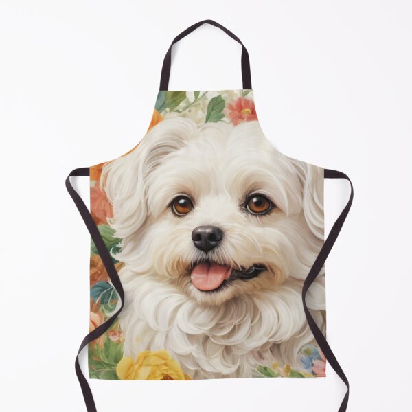 Item preview, Bolognese Dog Floral Painting Art designed and sold by TheAnimalZ00.