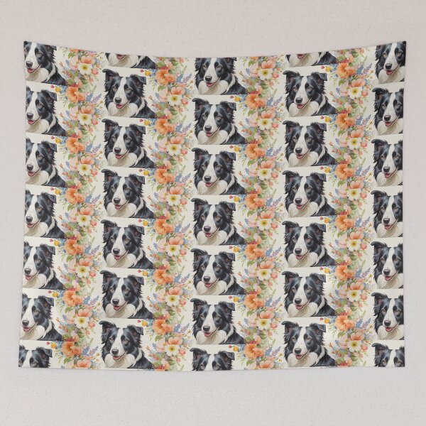 Item preview, Border Collie Floral Painting Art designed and sold by TheAnimalZ00.