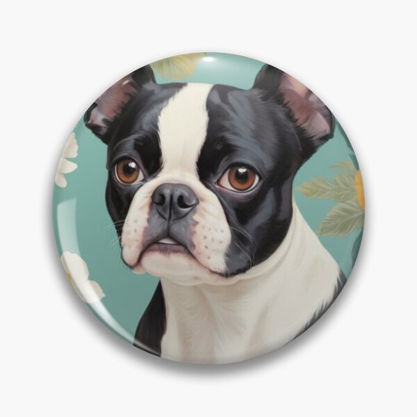 Item preview, Boston Terrier Floral Painting Art designed and sold by TheAnimalZ00.