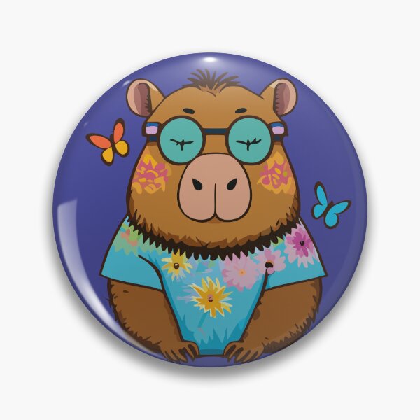 Item preview, Capybara Cute Peace and Love Cartoon Style designed and sold by Horizon Cartoon.