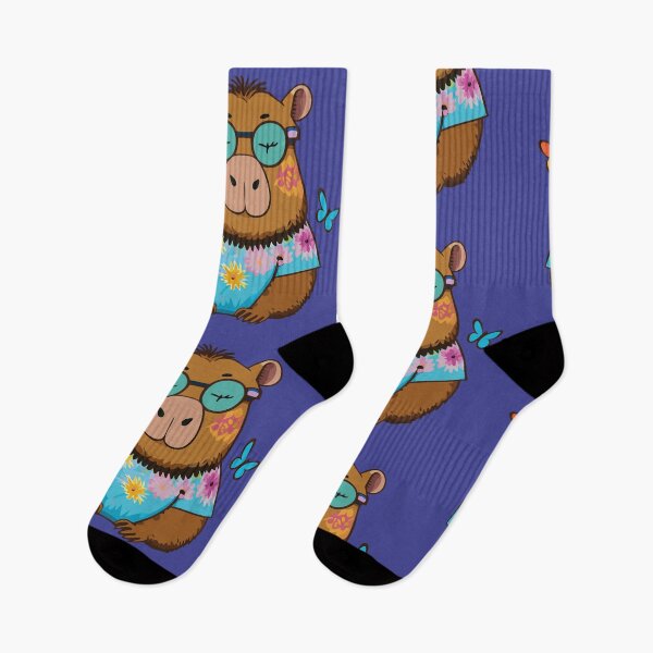 Item preview, Capybara Cute Peace and Love Cartoon Style designed and sold by Horizon Cartoon.