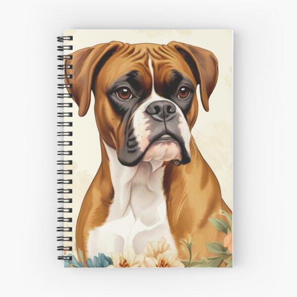 Item preview, Boxer Dog Floral Painting Art designed and sold by TheAnimalZ00.
