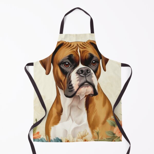 Item preview, Boxer Dog Floral Painting Art designed and sold by TheAnimalZ00.