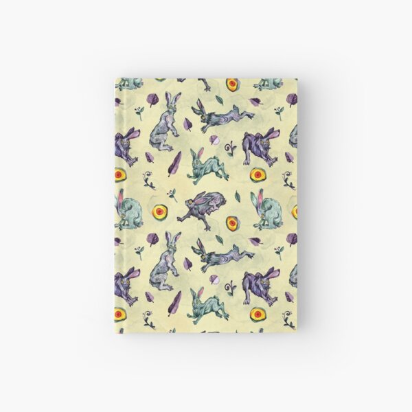 Midnight Hare Magic in yellow Hardcover Journal