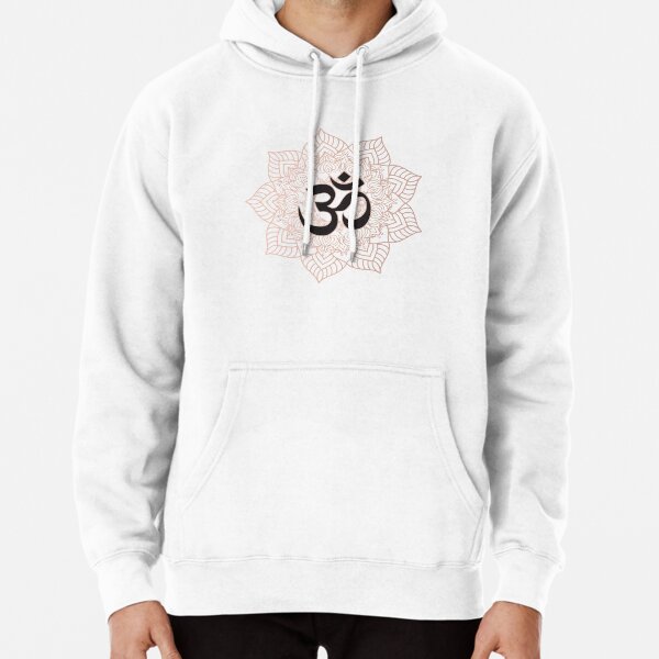 Om symbol - Yoga Lotus Flower - Rose Gold and Marble Pullover Hoodie for  Sale by Quaintrelle