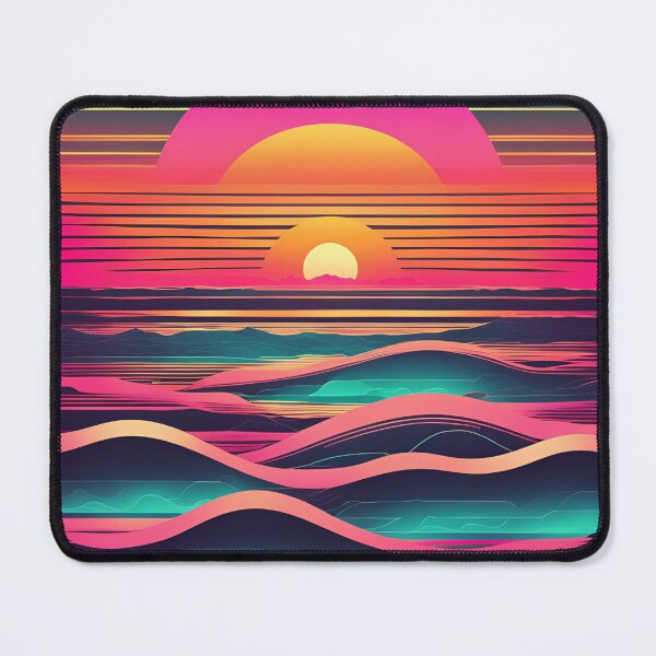 Item preview, Retro ocean sunset pattern designed and sold by NicMacTees.