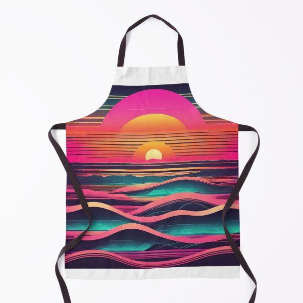 Item preview, Retro ocean sunset pattern designed and sold by NicMacTees.