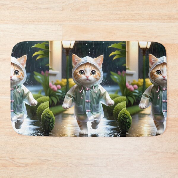 Item preview, Cat with a raincoat - Modern digital art designed and sold by Ai-michiart.