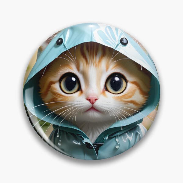 Item preview, Cat with a raincoat - Arte digital moderno designed and sold by Ai-michiart.