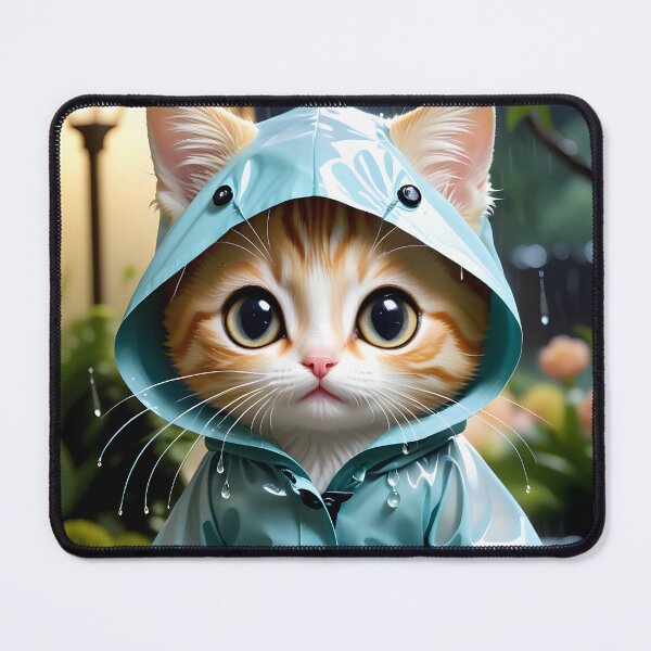 Item preview, Cat with a raincoat - Modern digital art designed and sold by Ai-michiart.