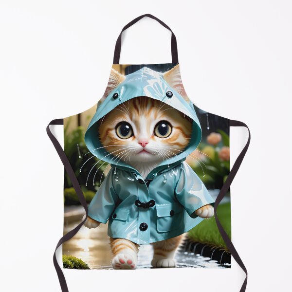 Item preview, Cat with a raincoat - Modern digital art designed and sold by Ai-michiart.