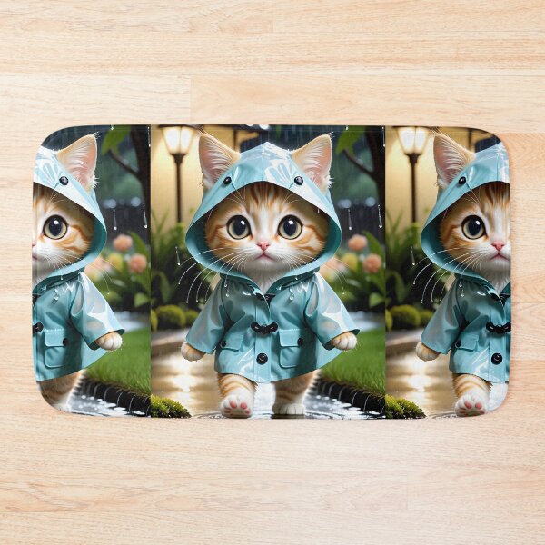 Item preview, Cat with a raincoat - Modern digital art designed and sold by Ai-michiart.
