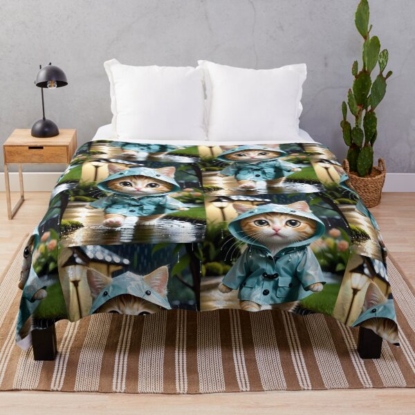 Item preview, Cat with a raincoat - Modern digital art designed and sold by Ai-michiart.
