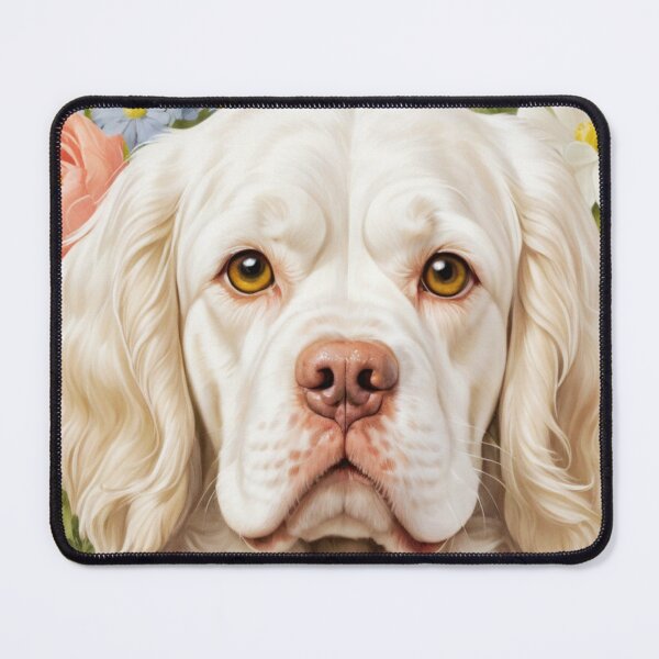 Item preview, Clumber Spaniel Floral Painting Art designed and sold by TheAnimalZ00.