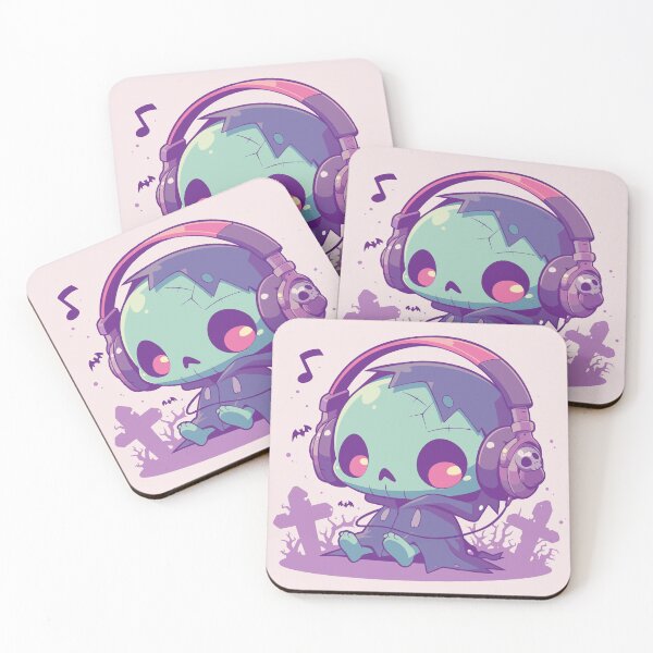 Item preview, Cute zombie listening to Halloween music designed and sold by etherElric.
