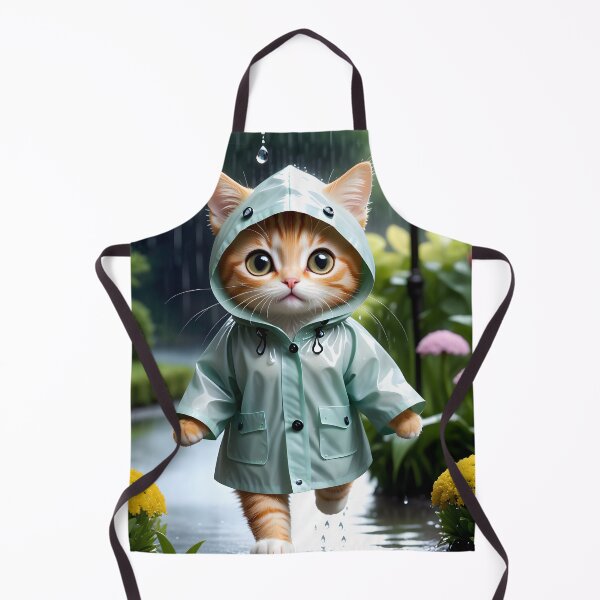 Item preview, Cat with a raincoat - Modern digital art designed and sold by Ai-michiart.