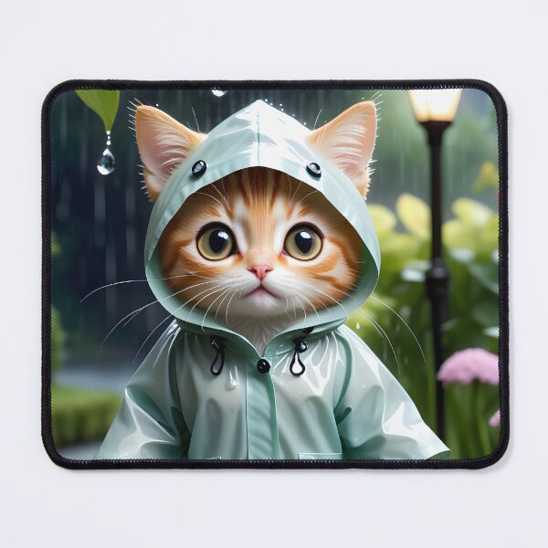 Item preview, Cat with a raincoat - Modern digital art designed and sold by Ai-michiart.