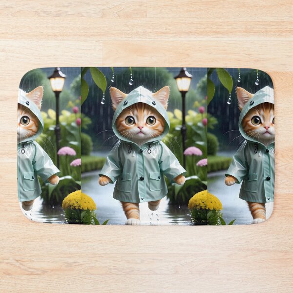 Item preview, Cat with a raincoat - Modern digital art designed and sold by Ai-michiart.