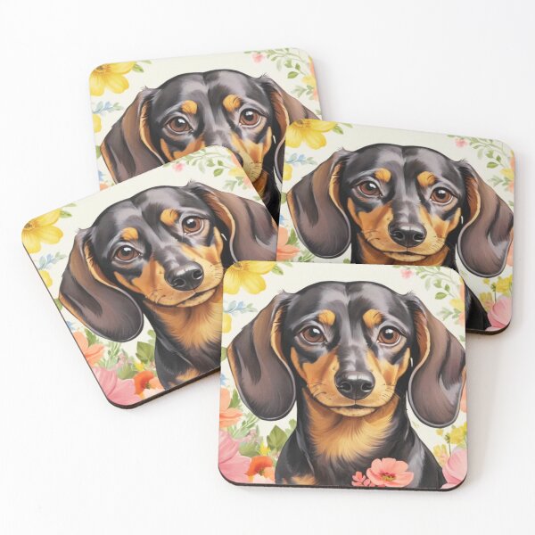 Item preview, Dachshund Floral Painting Art designed and sold by TheAnimalZ00.