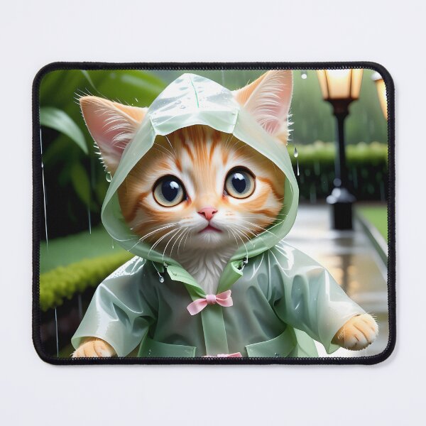 Item preview, Cat with a raincoat - Modern digital art designed and sold by Ai-michiart.