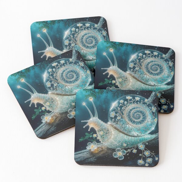 Item preview, Jade Crystal Snail Shell with Bioluminescent Flowers designed and sold by koreatvtea.