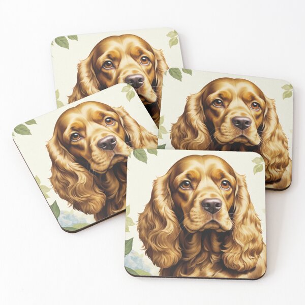 Item preview, English Cocker Spaniel Floral Painting Art designed and sold by TheAnimalZ00.
