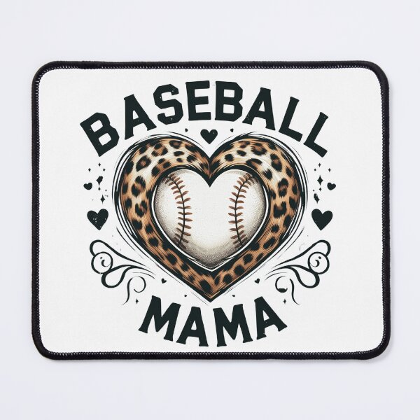 Item preview, Baseball Mama Leopard Heart designed and sold by Deritapen.