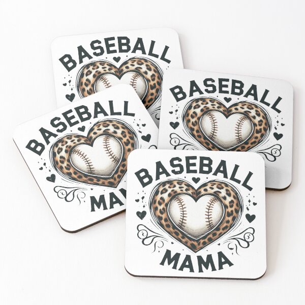Item preview, Baseball Mama Leopard Heart designed and sold by Deritapen.