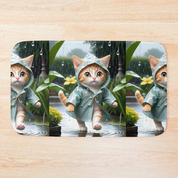 Item preview, Cat with a raincoat - Modern digital art designed and sold by Ai-michiart.