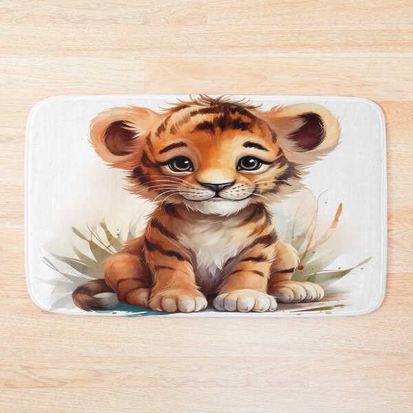 Item preview, Watercolor Baby Tiger with Gentle Expression designed and sold by Visionary Vibez.