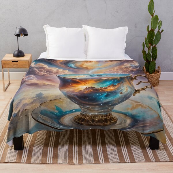 Item preview, Galaxy Teacup with Ethereal Figure Reflection designed and sold by koreatvtea.